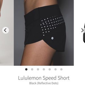 lululemon speed short (with reflective dots)